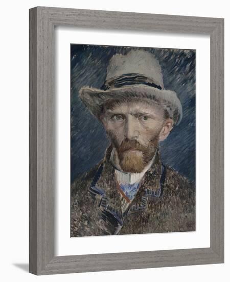 Self Portrait with Grey Felt Hat, 1887-Vincent van Gogh-Framed Giclee Print
