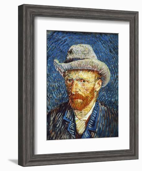 Self Portrait with Grey Felt Hat, c.1887-Vincent van Gogh-Framed Giclee Print