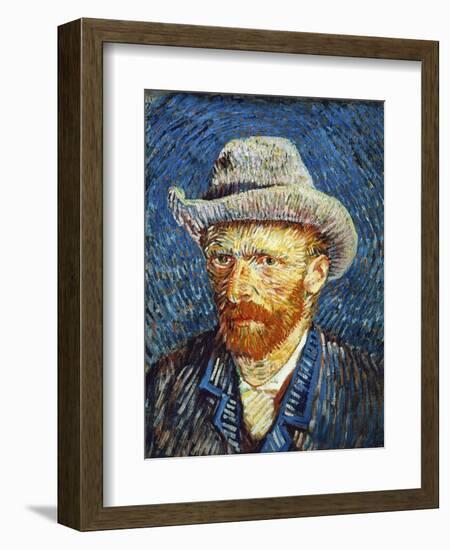 Self Portrait with Grey Felt Hat, c.1887-Vincent van Gogh-Framed Giclee Print