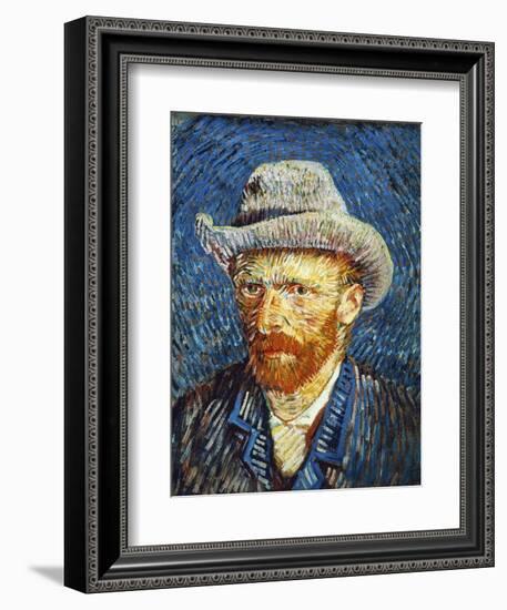 Self Portrait with Grey Felt Hat, c.1887-Vincent van Gogh-Framed Giclee Print