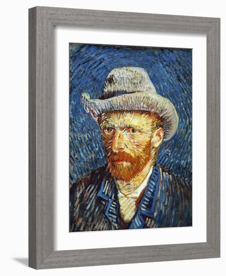 Self Portrait with Grey Felt Hat, c.1887-Vincent van Gogh-Framed Giclee Print