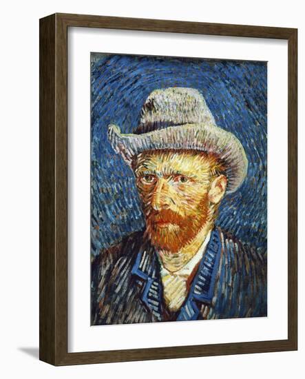 Self Portrait with Grey Felt Hat, c.1887-Vincent van Gogh-Framed Giclee Print