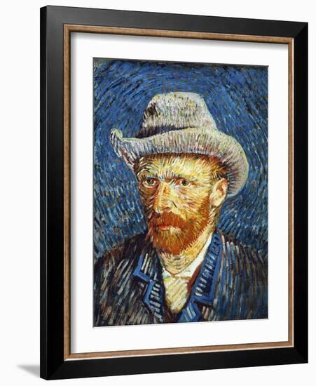 Self Portrait with Grey Felt Hat, c.1887-Vincent van Gogh-Framed Giclee Print