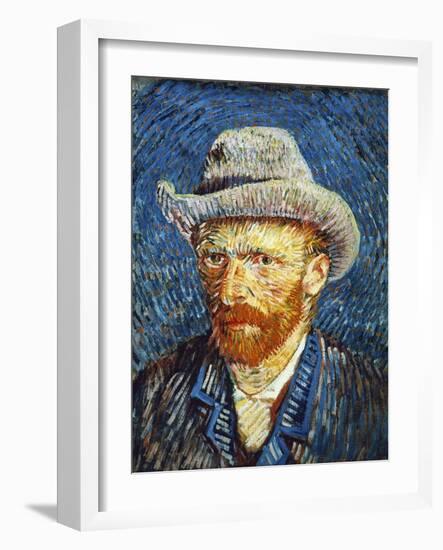 Self Portrait with Grey Felt Hat, c.1887-Vincent van Gogh-Framed Giclee Print