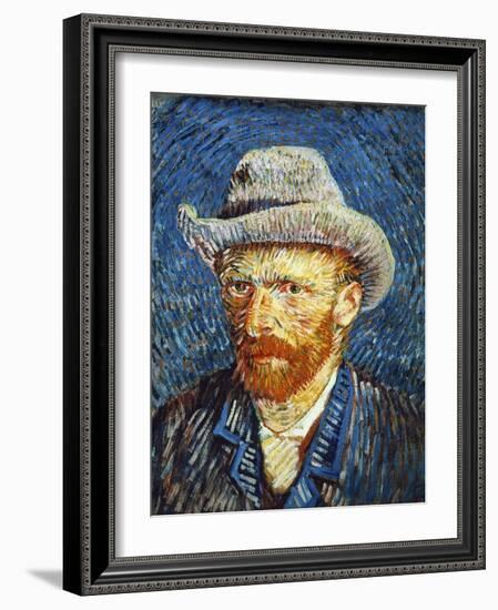 Self Portrait with Grey Felt Hat, c.1887-Vincent van Gogh-Framed Giclee Print