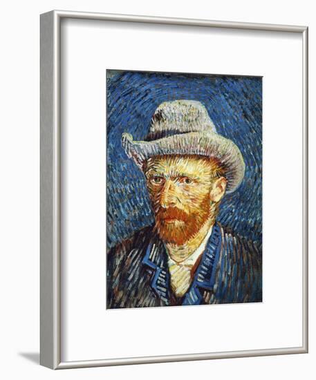 Self Portrait with Grey Felt Hat, c.1887-Vincent van Gogh-Framed Premium Giclee Print