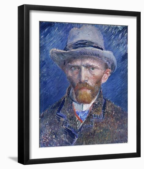 Self-Portrait with Grey Felt Hat-Vincent van Gogh-Framed Art Print
