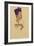 Self-Portrait with Hands on Chest, 1910-Egon Schiele-Framed Giclee Print