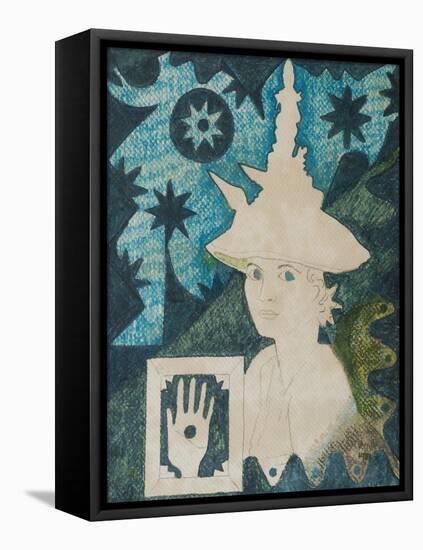 Self portrait with hat for Eating Bouillabaisse-Eileen Agar-Framed Premier Image Canvas