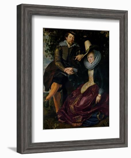 Self Portrait with Isabella Brandt, His First Wife, in the Honeysuckle Bower, circa 1609-Peter Paul Rubens-Framed Premium Giclee Print