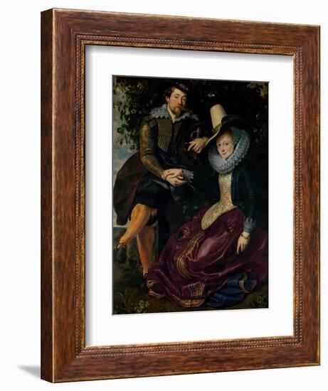 Self Portrait with Isabella Brandt, His First Wife, in the Honeysuckle Bower, circa 1609-Peter Paul Rubens-Framed Giclee Print