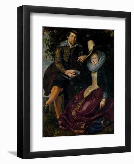 Self Portrait with Isabella Brandt, His First Wife, in the Honeysuckle Bower, circa 1609-Peter Paul Rubens-Framed Giclee Print