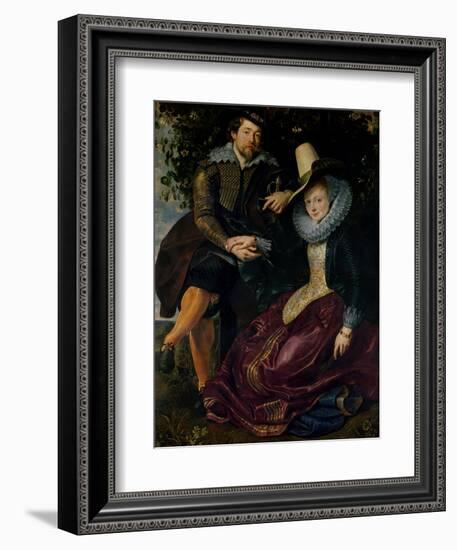 Self Portrait with Isabella Brandt, His First Wife, in the Honeysuckle Bower, circa 1609-Peter Paul Rubens-Framed Giclee Print