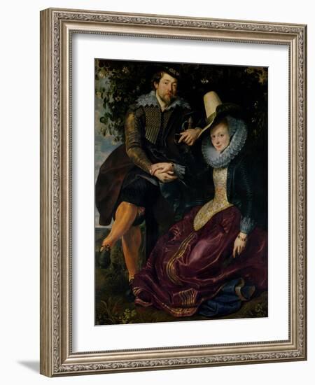 Self Portrait with Isabella Brandt, His First Wife, in the Honeysuckle Bower, circa 1609-Peter Paul Rubens-Framed Giclee Print