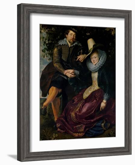 Self Portrait with Isabella Brandt, His First Wife, in the Honeysuckle Bower, circa 1609-Peter Paul Rubens-Framed Giclee Print