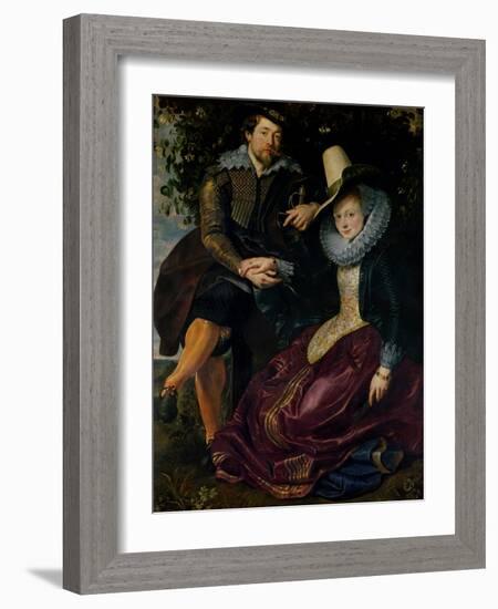Self Portrait with Isabella Brandt, His First Wife, in the Honeysuckle Bower, circa 1609-Peter Paul Rubens-Framed Giclee Print