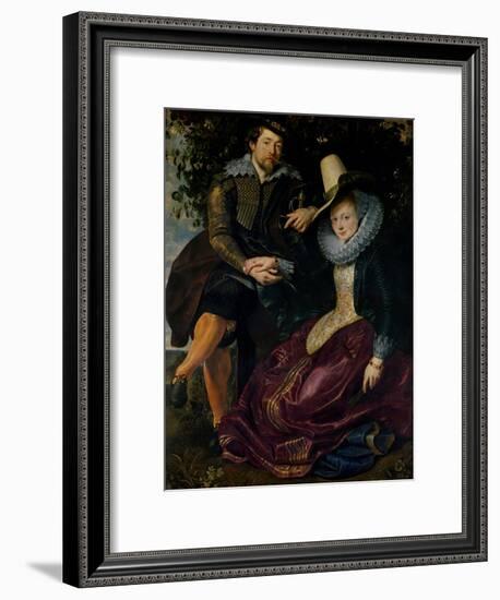 Self Portrait with Isabella Brandt, His First Wife, in the Honeysuckle Bower, circa 1609-Peter Paul Rubens-Framed Giclee Print