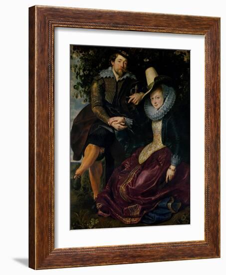 Self Portrait with Isabella Brandt, His First Wife, in the Honeysuckle Bower, circa 1609-Peter Paul Rubens-Framed Giclee Print