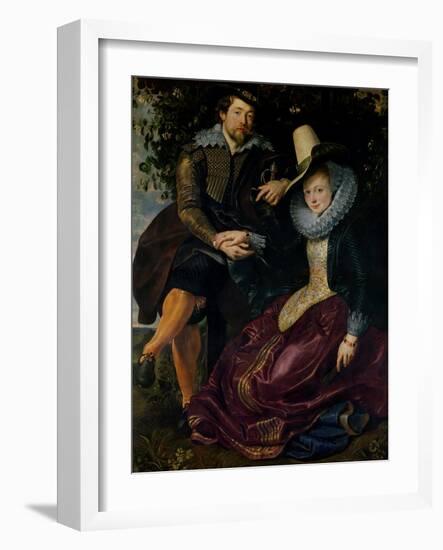 Self Portrait with Isabella Brandt, His First Wife, in the Honeysuckle Bower, circa 1609-Peter Paul Rubens-Framed Giclee Print