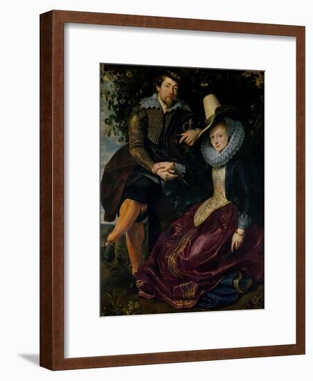 Self Portrait with Isabella Brandt, His First Wife, in the Honeysuckle Bower, circa 1609-Peter Paul Rubens-Framed Giclee Print