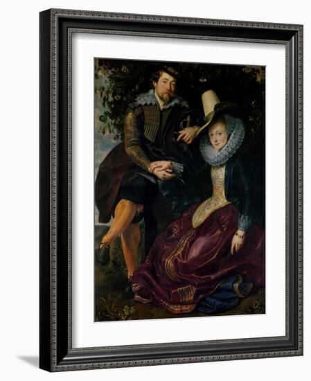 Self Portrait with Isabella Brandt, His First Wife, in the Honeysuckle Bower, circa 1609-Peter Paul Rubens-Framed Giclee Print