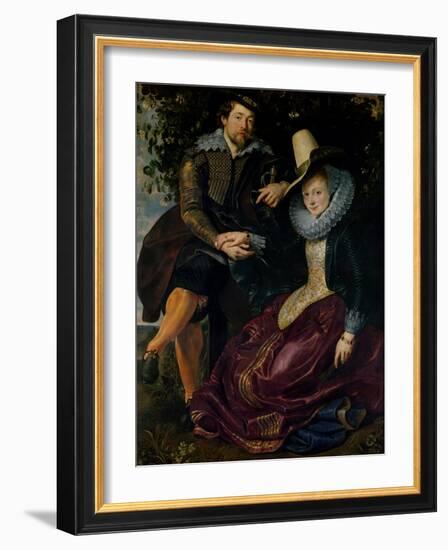 Self Portrait with Isabella Brandt, His First Wife, in the Honeysuckle Bower, circa 1609-Peter Paul Rubens-Framed Giclee Print