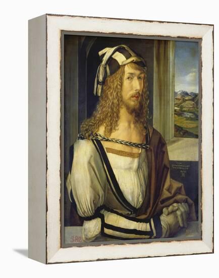 Self-Portrait with Landscape, 1498-Albrecht Dürer-Framed Premier Image Canvas