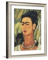 Self-Portrait with Monkey, c.1938-Frida Kahlo-Framed Art Print
