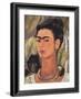 Self-Portrait with Monkey-Frida Kahlo-Framed Art Print