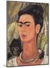 Self-Portrait with Monkey-Frida Kahlo-Mounted Art Print