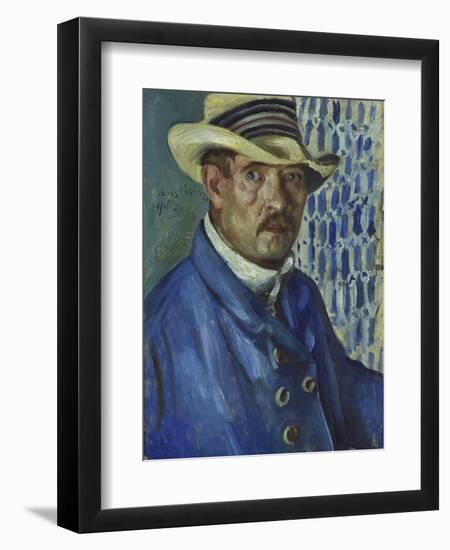 Self Portrait with Panama Hat, 1912-Lovis Corinth-Framed Giclee Print