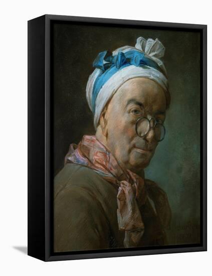 Self-Portrait with Pince-Nez, 1771-Jean-Baptiste Simeon Chardin-Framed Premier Image Canvas
