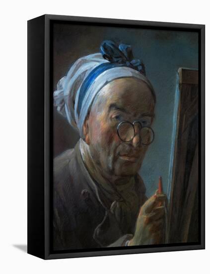 Self-Portrait with Pince-Nez, 1776-Jean-Baptiste Simeon Chardin-Framed Premier Image Canvas