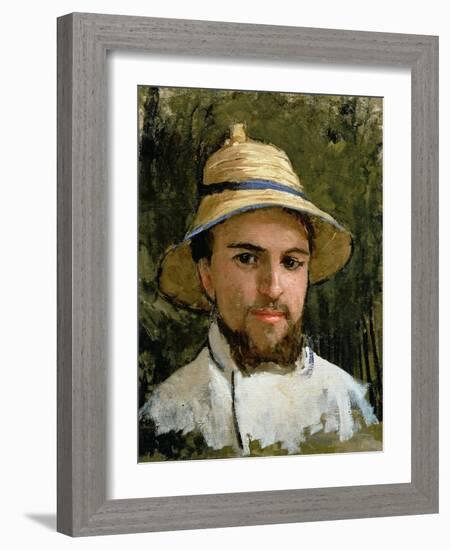 Self Portrait with Pith Helmet-Gustave Caillebotte-Framed Giclee Print