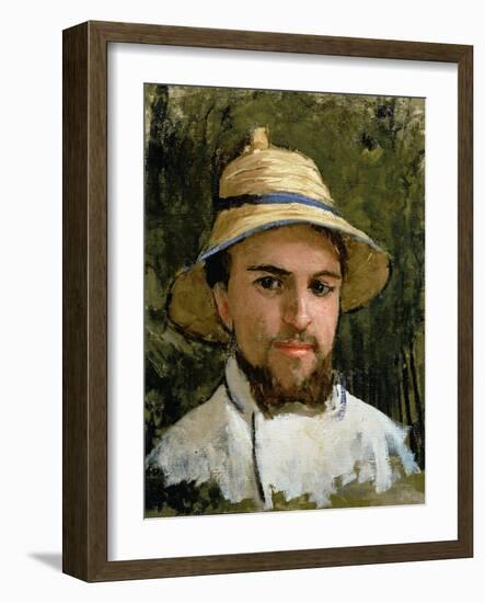 Self Portrait with Pith Helmet-Gustave Caillebotte-Framed Giclee Print