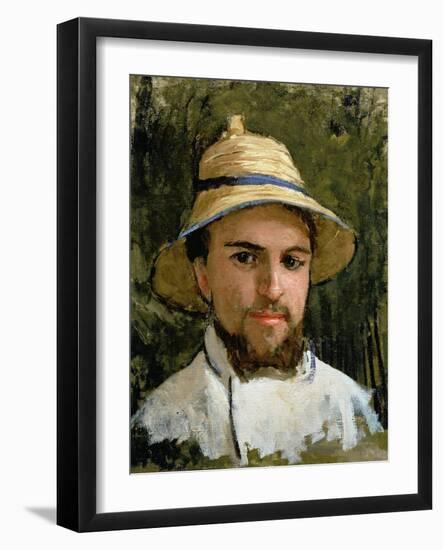 Self Portrait with Pith Helmet-Gustave Caillebotte-Framed Giclee Print