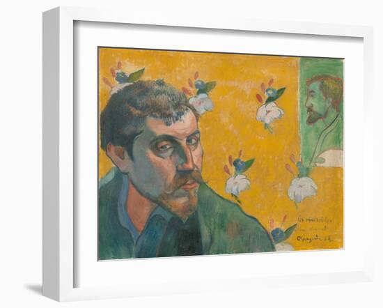 Self-Portrait with Portrait of Bernard, 'Les Mis‚rables'-Paul Gauguin-Framed Giclee Print