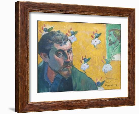 Self-Portrait with Portrait of Bernard (Les Miserables)-Paul Gauguin-Framed Giclee Print
