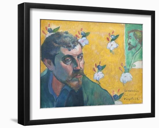 Self-Portrait with Portrait of Bernard (Les Miserables)-Paul Gauguin-Framed Giclee Print