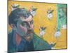Self-Portrait with Portrait of Bernard (Les Miserables)-Paul Gauguin-Mounted Giclee Print