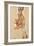 Self-Portrait with Splayed Fingers, 1911-Egon Schiele-Framed Giclee Print