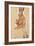 Self-Portrait with Splayed Fingers, 1911-Egon Schiele-Framed Giclee Print