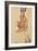 Self-Portrait with Splayed Fingers, 1911-Egon Schiele-Framed Giclee Print