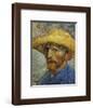 Self-Portrait with Straw Hat Art Print by Vincent van Gogh | Art.com