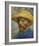 Self-Portrait with Straw Hat-Vincent van Gogh-Framed Art Print