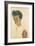 Self-Portrait with Striped Shirt, 1910-Egon Schiele-Framed Premium Giclee Print