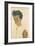 Self-Portrait with Striped Shirt, 1910-Egon Schiele-Framed Premium Giclee Print