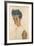 Self-Portrait with Striped Shirt, 1910-Egon Schiele-Framed Giclee Print