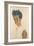 Self-Portrait with Striped Shirt, 1910-Egon Schiele-Framed Giclee Print