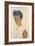 Self-Portrait with Striped Shirt, 1910-Egon Schiele-Framed Giclee Print